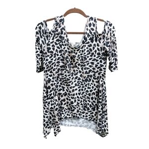 Boston Proper Leopard Print Blouse